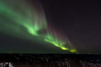แสงเหนือ, แสงเงินแสงทอง, borealis, ภาคเหนือ, ไฟ, ธรรมชาติ, กลางคืน, ท้องฟ้า, สวีเดน, ยุโรป, สีเขียว