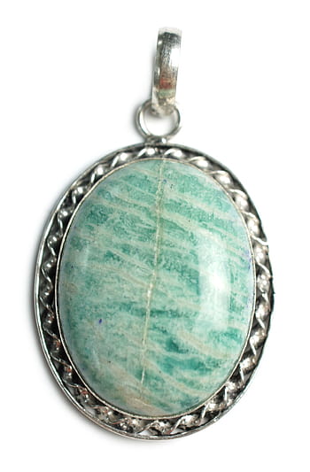 round silver-colored necklace pendant, amazonite, stone, pendant, goddess, asian, gem, gemstones, handmade, jewelry, jewellery