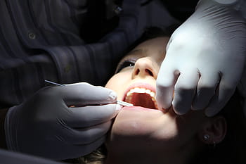 woman, undergoing, dental, procedure, zahnreinigung, dental repairs, treat teeth, brushing teeth, catching teeth, dentist, dental instruments
