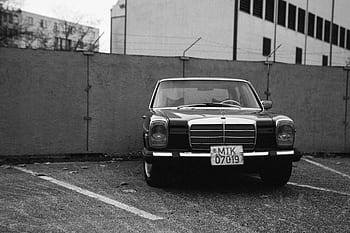 Němec, auto, mercedes, vinobraní, stará škola, parkoviště, barb wire, plot, automobilového průmyslu