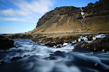waterfall, ￼, fossálar, iceland, water, landscape, nature, creek, bach, river, cascade