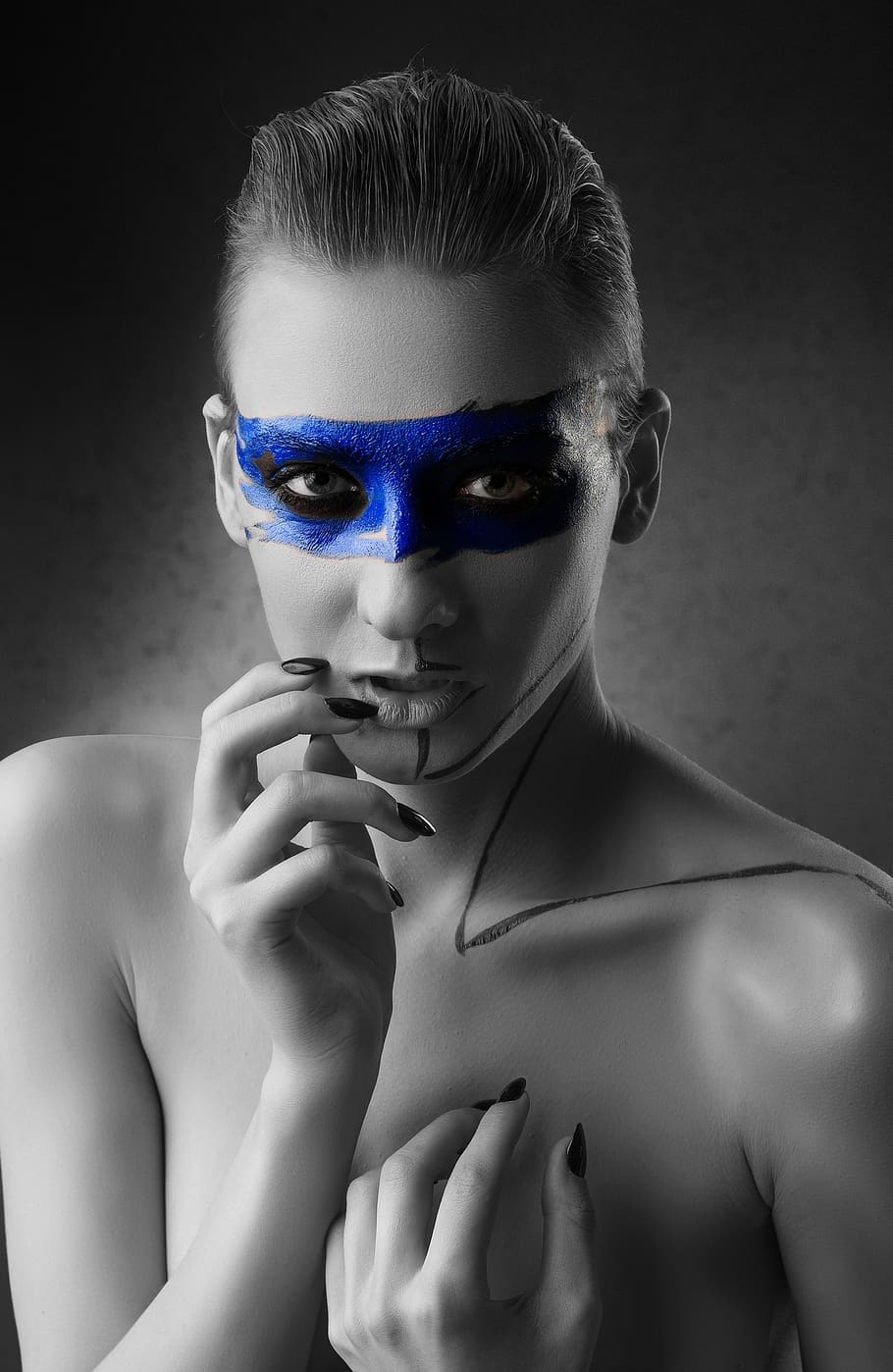 b w, tělo, ženský, dívka, žena, Modelka, lidé, dospělý, Šedé tělo