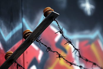 Barbed Wire, Border, Fence, Refugee, Ddr, border, fence, federal republic of germany, graffiti, metal, barrier, risk