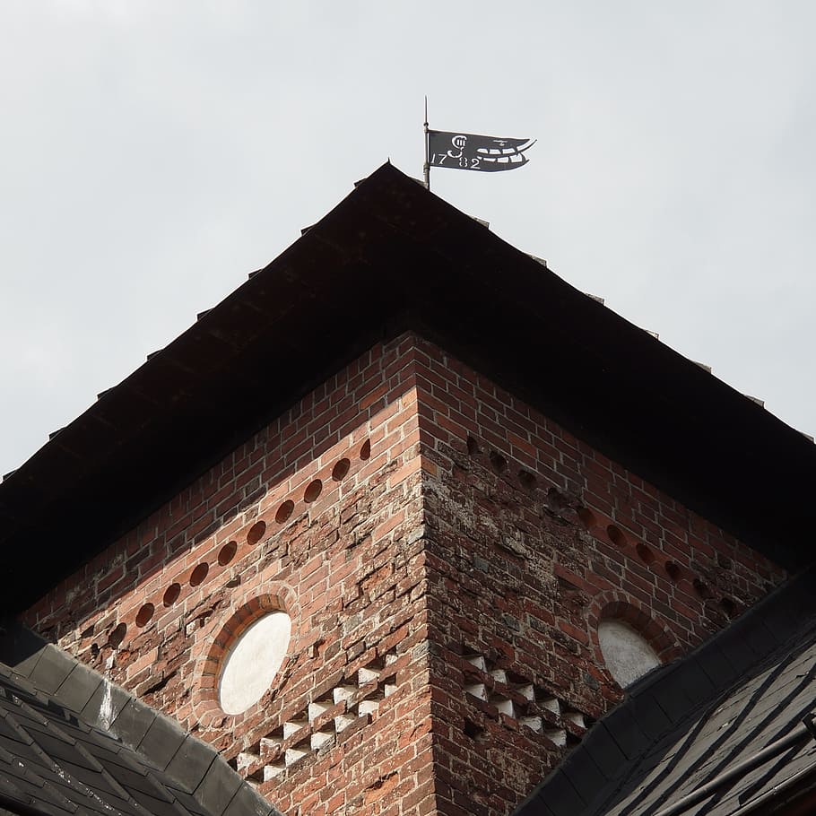 finština, hrad, häme hrad, věž, architektura, cihlový, vlajku, Dějiny, atrakce, středověký, budova