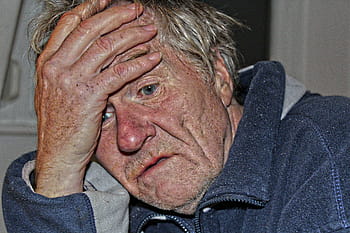 man, wearing, gray, zip-up jacket, old people's home, dementia, old, age, alzheimer's, retirement home, care for the elderly