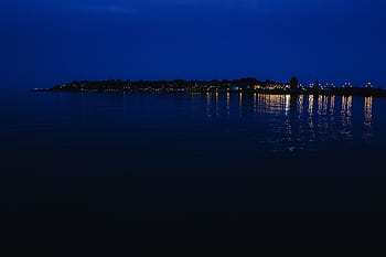 反映された、 水、 夜、 街の明かり、 海岸、 海、 街、 反射、 ヨーロッパ、 水景、 都市