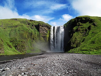 angel falls, valenzuela, skogafoss, vodopád, dinamet7, voda, Island, Příroda, krajina, cestovat, Evropa, letní