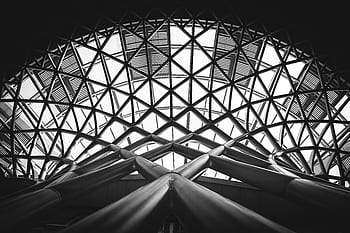 architektura, budova, moderní, umění, struktura, zvláštní, tvary, řádky, lineární, vzory, perspektivní