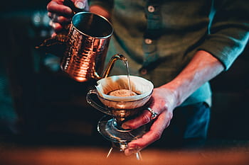 barista, rovesciare, caffè, bar, bere, bollitore, infuso, latte macchiato, caffè espresso, filtro del caffè, caffè caldo