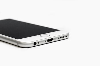 stříbrný iphone 6, iphone, jablko, mobilní telefon, přístroj, elektronika, technologie, bílý, tlačítko, bezdrátové technologie, sdělení