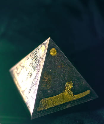 pyramida, miniaturní, umístěny, Černá, povrch, egyptský, tajemný, Dějiny, umění, starý, kultura