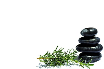 massage ad, stones, feng shui, rosemary