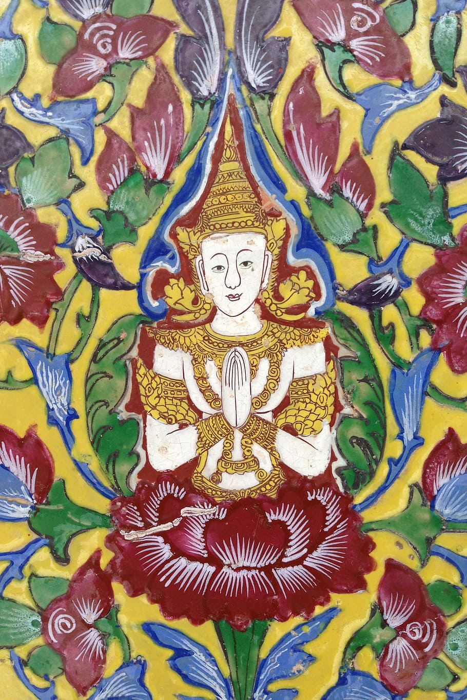 thai, anděl, kultura, výkres, budha, Asie, umění