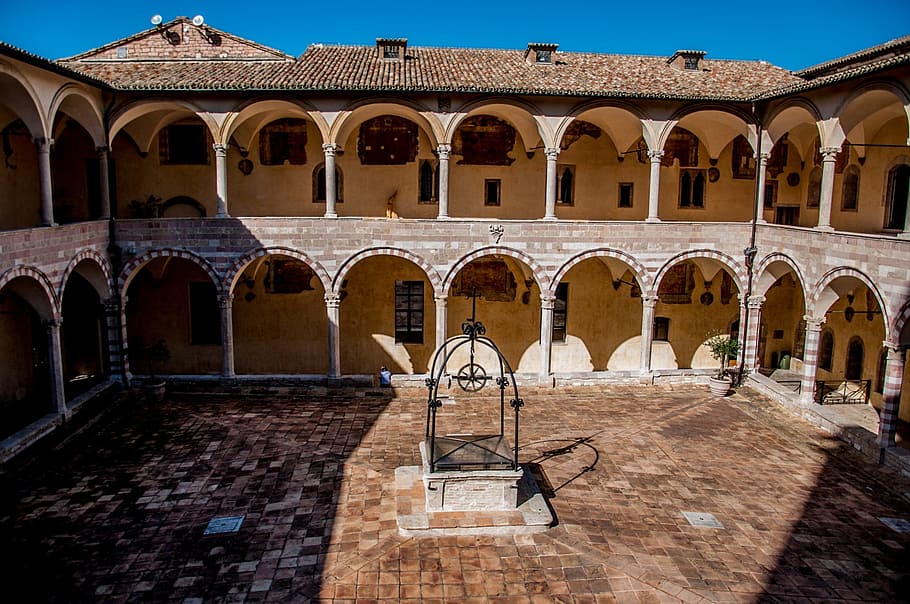 assisi, deštník, klášter, bazilika