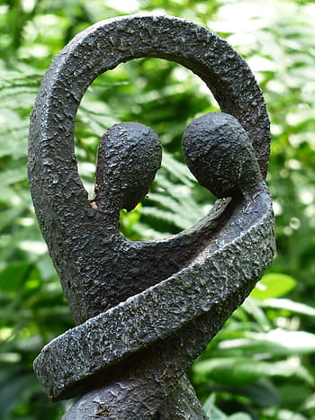 man, woman, concrete, figure, pair, lovers, togetherness, together, for two, two, garden figurines