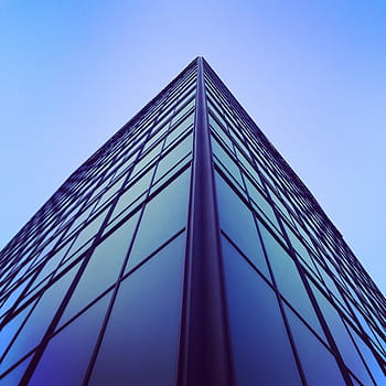 worm bekijk fotografie, gebouw, wormen, Eyeview, blauw, hemel, architectuur, structuur, wolkenkrabber, toren, brug - door de mens gemaakte structuur