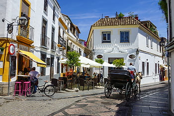Španělsko, cordoba, andalusie, světové dědictví, mezquita, město, cestovní ruch, kůň, trenér, silnice, nebe
