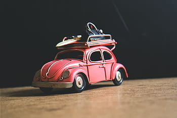 Červené, volkswagen beetle scale model, selektivní, soustředit se, fotografování, volkswagen, brouk, auto, stupnice, Modelka, hnědý