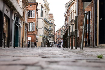 šedá, beton, cesta, hnědý, budov, betonové silnici, Francie, toulouse, architektura, ulice, starý
