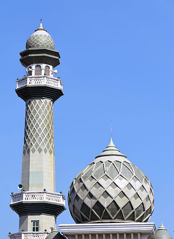 mešita, minaret, kupole, architektura, náboženství, islám, muslimský, Asie, Indonésie, islámský, kultura