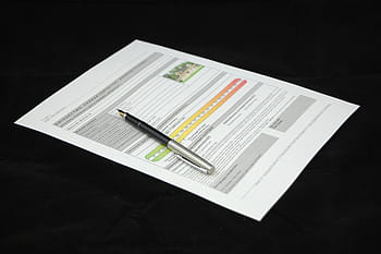 pen, printed, paper, energy certificate, document, agreement, documents, sign, business