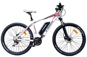 bianca, rosa, mountain bike e-totem, Mountain bike, mtb, bicicletta elettrica, elettrico, bicicletta, sfondo, e-bike, ruota