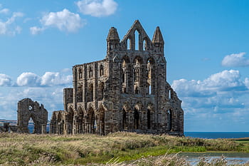 Whitby Abbey, se ruiner, monastère, architecture, moyen Âge, vieux, maçonnerie, église, Yorkshire, Angleterre, historiquement