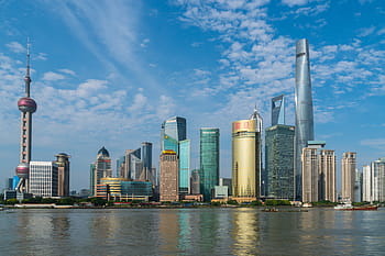 Šanghaj, Čína mrakodrap, Šanghaj, bund, Čína, město, architektura, pudong, mrakodrap, huangpu, městské panorama, panoráma města