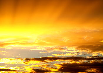 Sunset, Clouds, Sun, Sunbeam, sky, orange color, yellow, dramatic sky, nature, backgrounds
