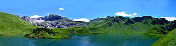 zelená, hora, tělo, voda, allgäu, schrecksee, hochgebirgssee, vysokohorský, jezero, allgäu alpy, Příroda