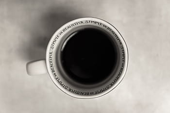 black, coffee, white, mug, ceramic, cup, still, items, things, drink, beverage