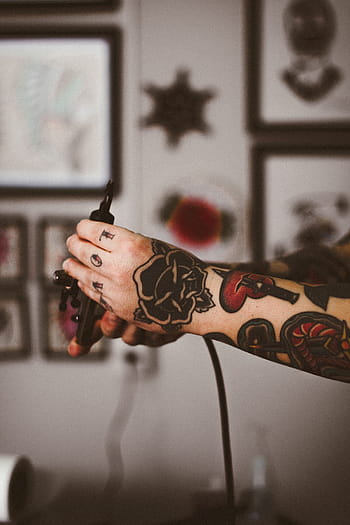 selective, focus photography, person, hand, black, ink, tattoos, arm, body, tattoo, art