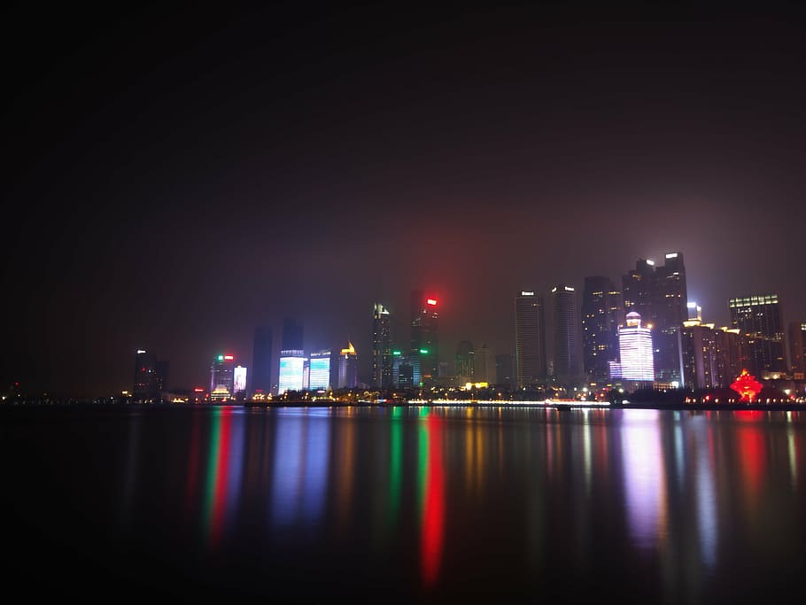 qingdao, noc, zobrazení
