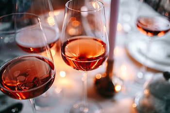 rosa, copa de vino, mesa de navidad, vino rosado, navidad, mesa, vacaciones, vajilla, decoraciones, vidrio, fiesta