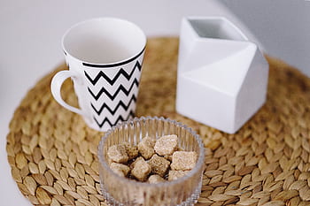 meja, kopi, cangkir, permen, enak, manisan, kembang gula, makanan penutup, kelezatan, Manis