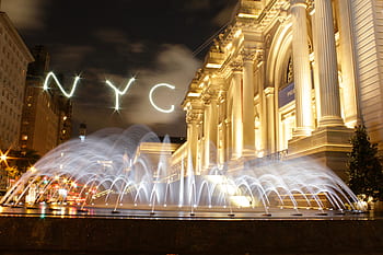mimari, ışıklar, nyc, New York, bina, Kent, akşam karanlığı, akşam, Çeşme, aydınlatılmış, lazer