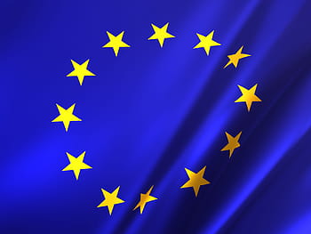 modrý, žlutá, hvězdy tisknout vlajku, eu, vlajka, Evropa, evropský, svaz, symbol, národní, země