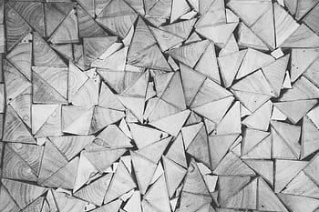 wood, triangles, patterns, black and white