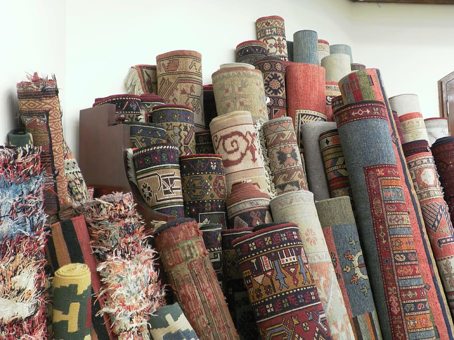 assorted-color carpet, turkey, cappadocia, carpets, carpet, turkish handicraft, textiles, handmade