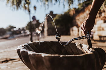 verano, agua, caliente, calle, Europa, vacaciones, bulgaria, Nessebar, balcan, fuente de agua potable, agua del grifo