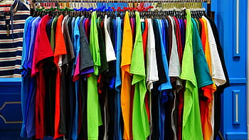 assorted-color clothes lot, shirt, colour, clothing, fashion, textile, blue, cotton, yellow, t-shirt, clothes