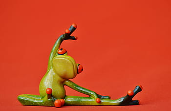 green, frog, stretching, figurine, frogs, figure, yoga, gymnastics, funny, animal, cute