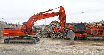 excavators, sorting grapple, demolition, crash, crusher, building rubble, demolition company, demolition machines