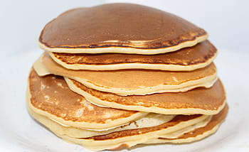talíř palačinky, lívanec, crêpes, jíst, jídlo, krep, chléb, jídlo a pití, bílé pozadí, snídaně, studio shot