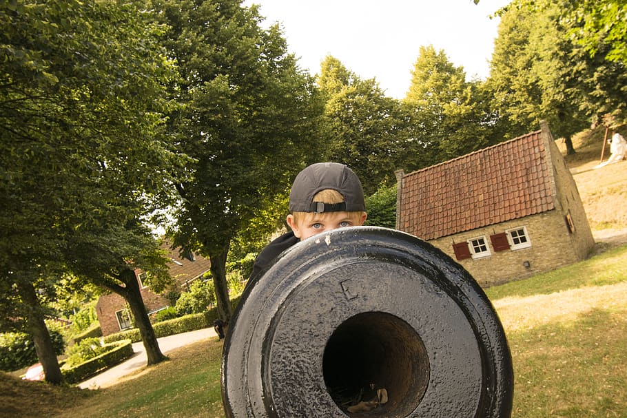 pistole, dítě, hrad, fotografie, výstřel, Fotoaparát, střílet, děti, turista, vášeň, kluci