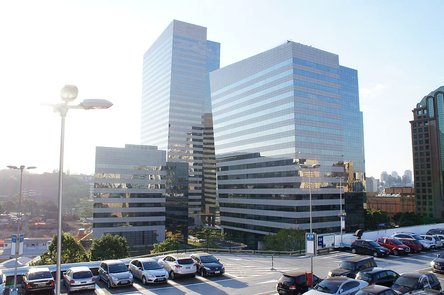 Sao Paulo, budov, zrcadla, krajina, městský, konstrukce, odraz, architektura, kancelář, den, podnikání