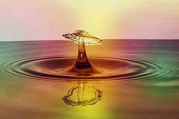 閉じる、 写真、 水、 滴、 高速写真、 水滴、 水ゲーム、 水の反射、 ミラーリング、 スプラッシュ、 ウェット