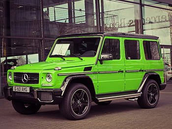 zelená, mercedes-benz g-třída suv, zaparkováno, vpřed, budova, auto, mercedes, mercedes benz, vozidlo, mercedes g, amg