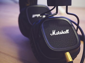 marshall, audio, speaker, equipment, music, headphone, mockup