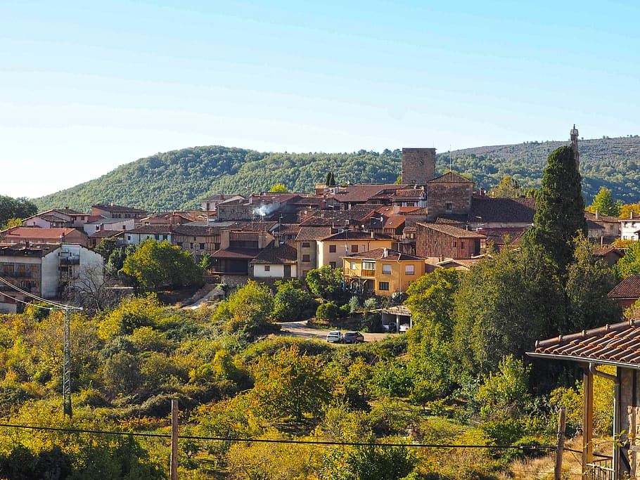 miranda del castañar, salamanca, krajina, hora, lidé, panoramatický